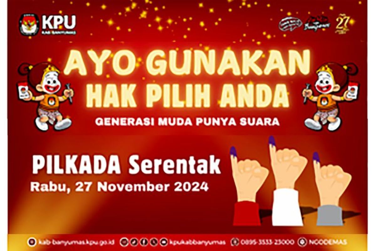 KPU Banyumas ajak masyarakat gunakan hak pilih pada Pilkada 2024