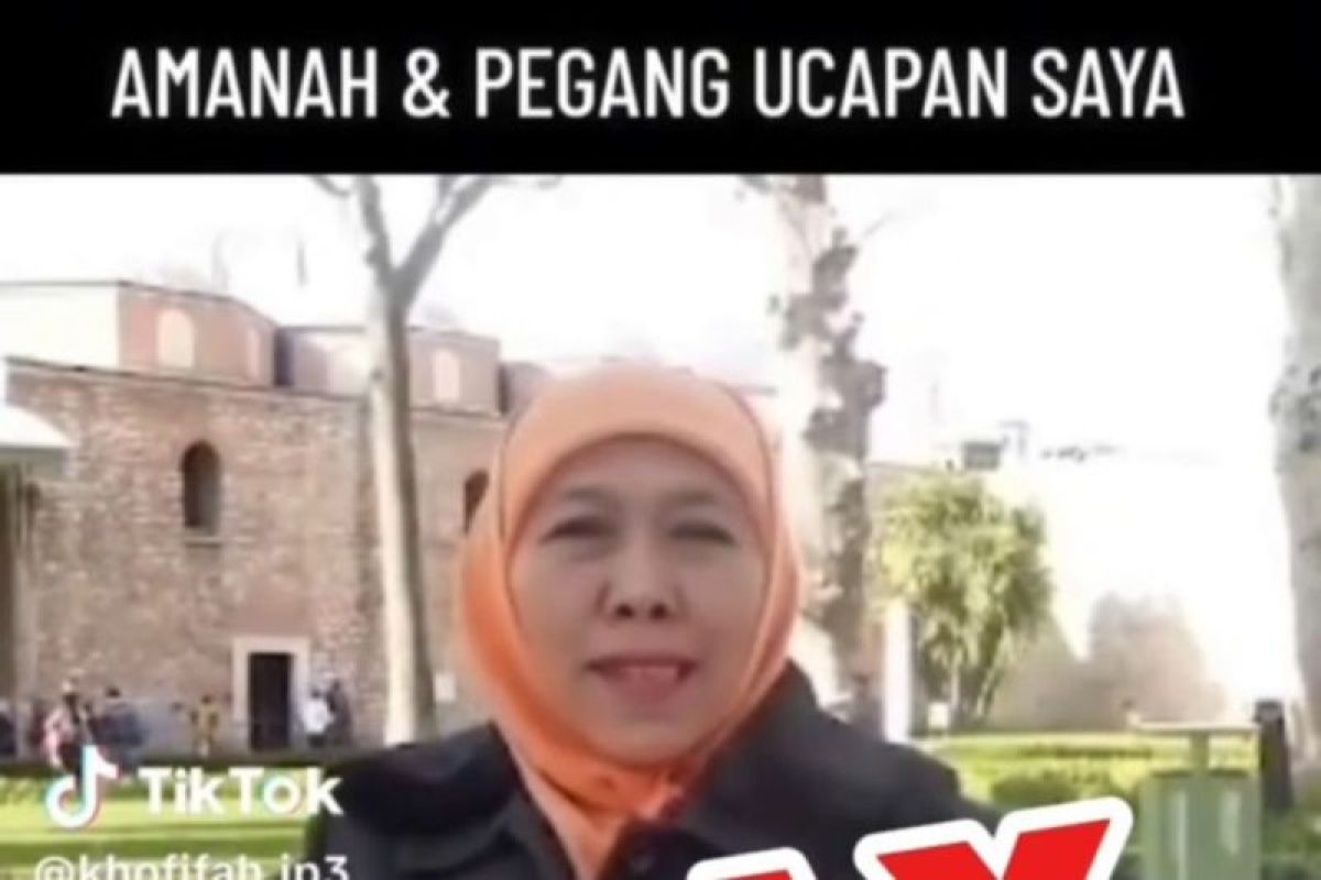 Video viral Khofifah janji bagikan santunan, cek faktanya