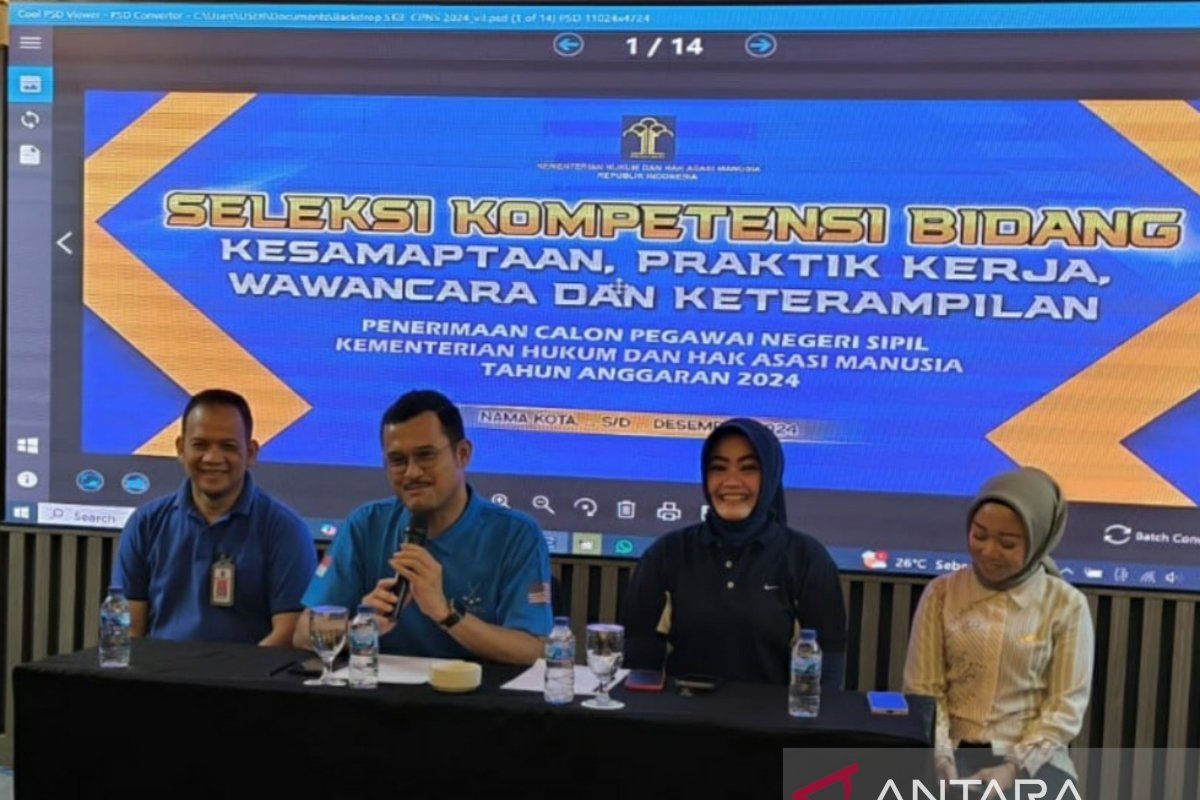 112 peserta CPNS Kemenkumham Sumsel ikuti tes praktik kerja