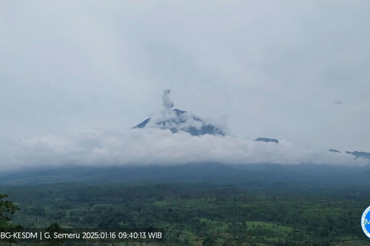 Gunung Semeru erupsi sembilan kali sejak dini hari hingga Kamis pagi