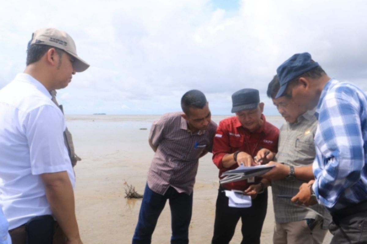 Dirjen KKP tinjau kesiapan lahan tambak udang di Kuala Tambangan Tala