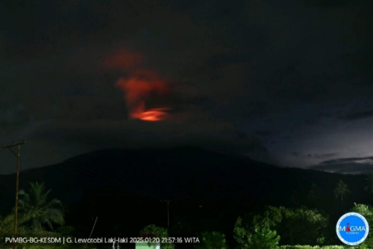 Gunung Lewotobi Laki-laki lontarkan abu setinggi 700 meter