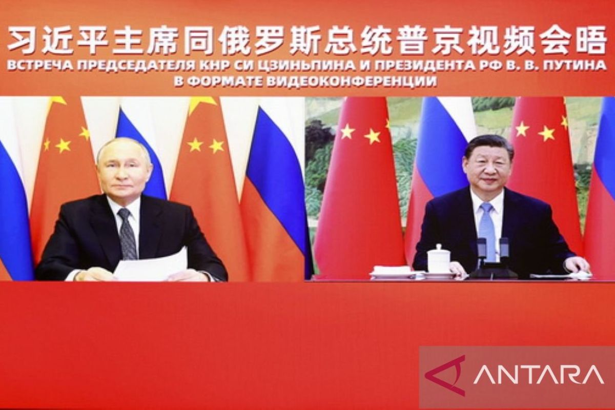 Presiden Xi Jinping dan Vladimir Putin bertemu secara virtual