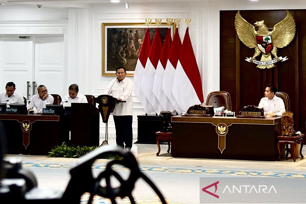 Presiden pimpin sidang kabinet, puji kinerja menteri-wamen