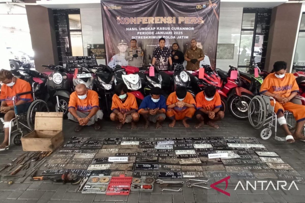 Dalam 23 hari, Polda Jatim ungkap 157 kasus pencurian kendaraan bermotor