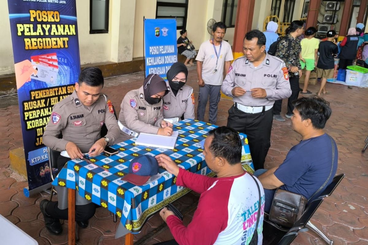 Ditlantas Polda berikan pelayanan SIM bagi korban kebakaran Kemayoran