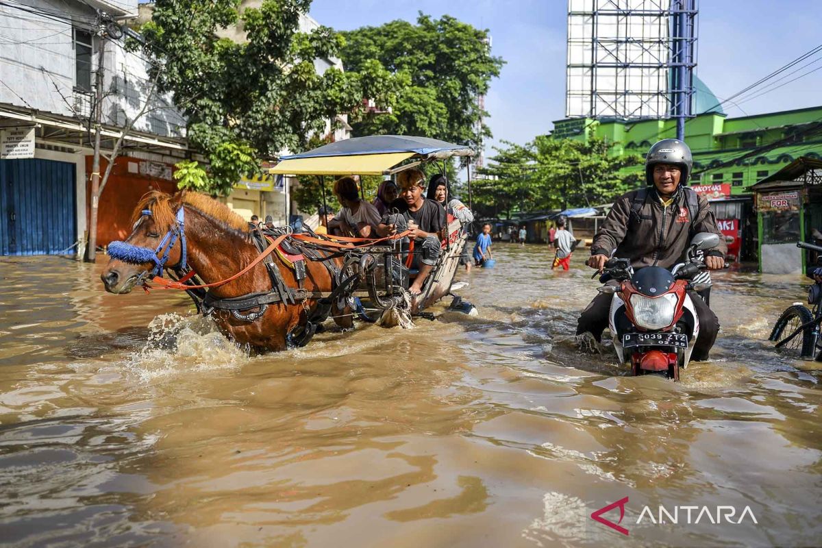 Permukiman di tiga kecamatan di Bandung terendam air luapan Sungai Citarum