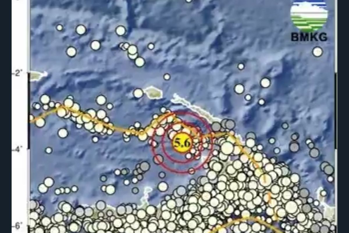 Gempa magnitudo 5,6 guncang Keerom Papua