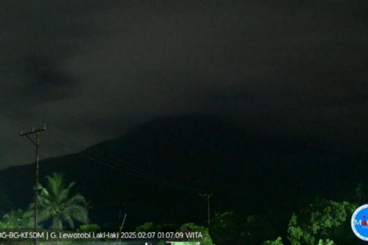 Gunung Lewotobi Laki-laki kembali erupsi pada Jumat dini hari