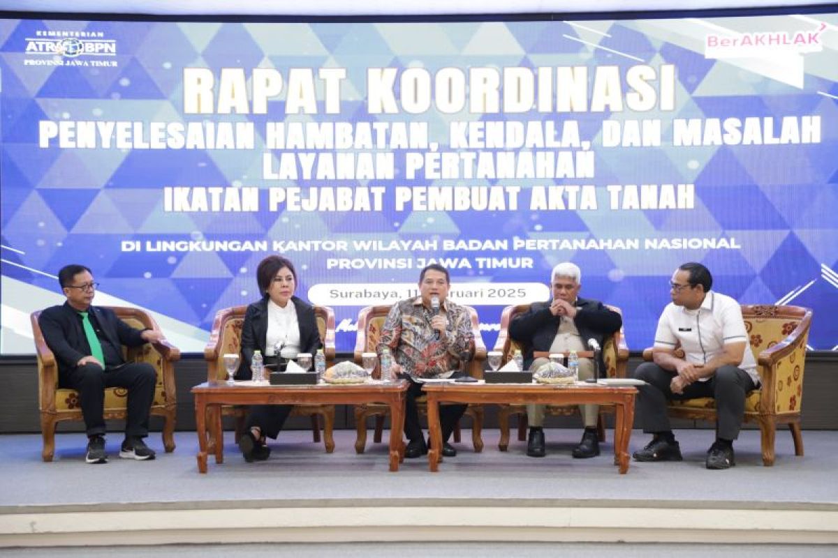 Kanwil BPN Jatim dorong pembentukan zona integritas di setiap kabupaten-kota