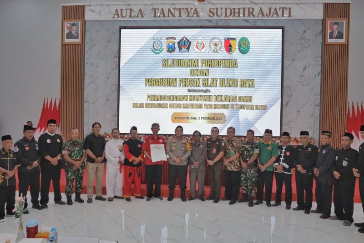 Polres Blitar deklarasi damai dengan Perguruan Silat Blitar Raya