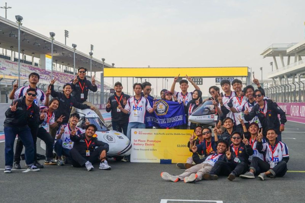 Tim Antawirya Undip juarai Shell Eco Marathon 2025 Qatar