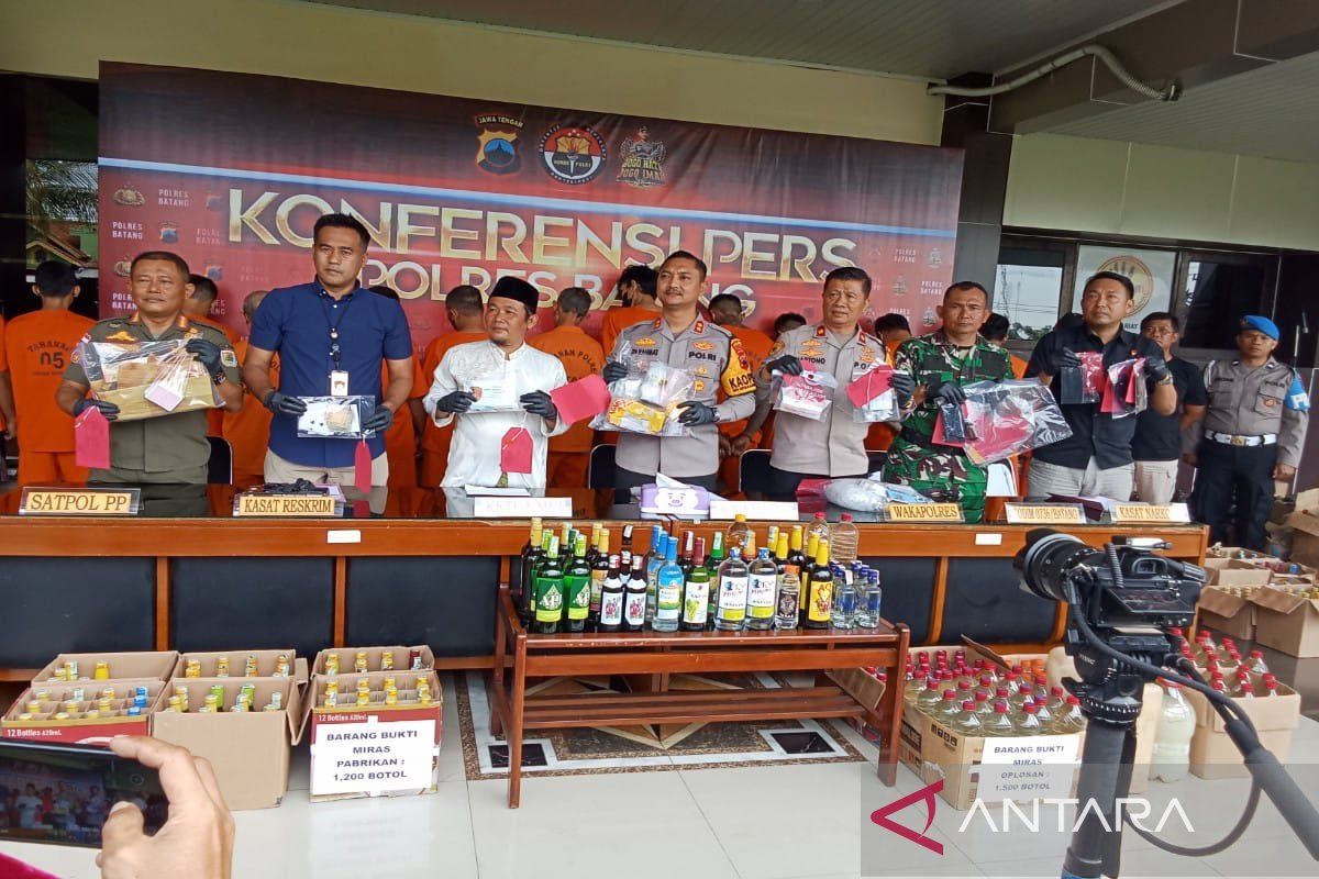 Polres Batang ungkap 67 kasus peredaran minuman beralkohol dan narkoba