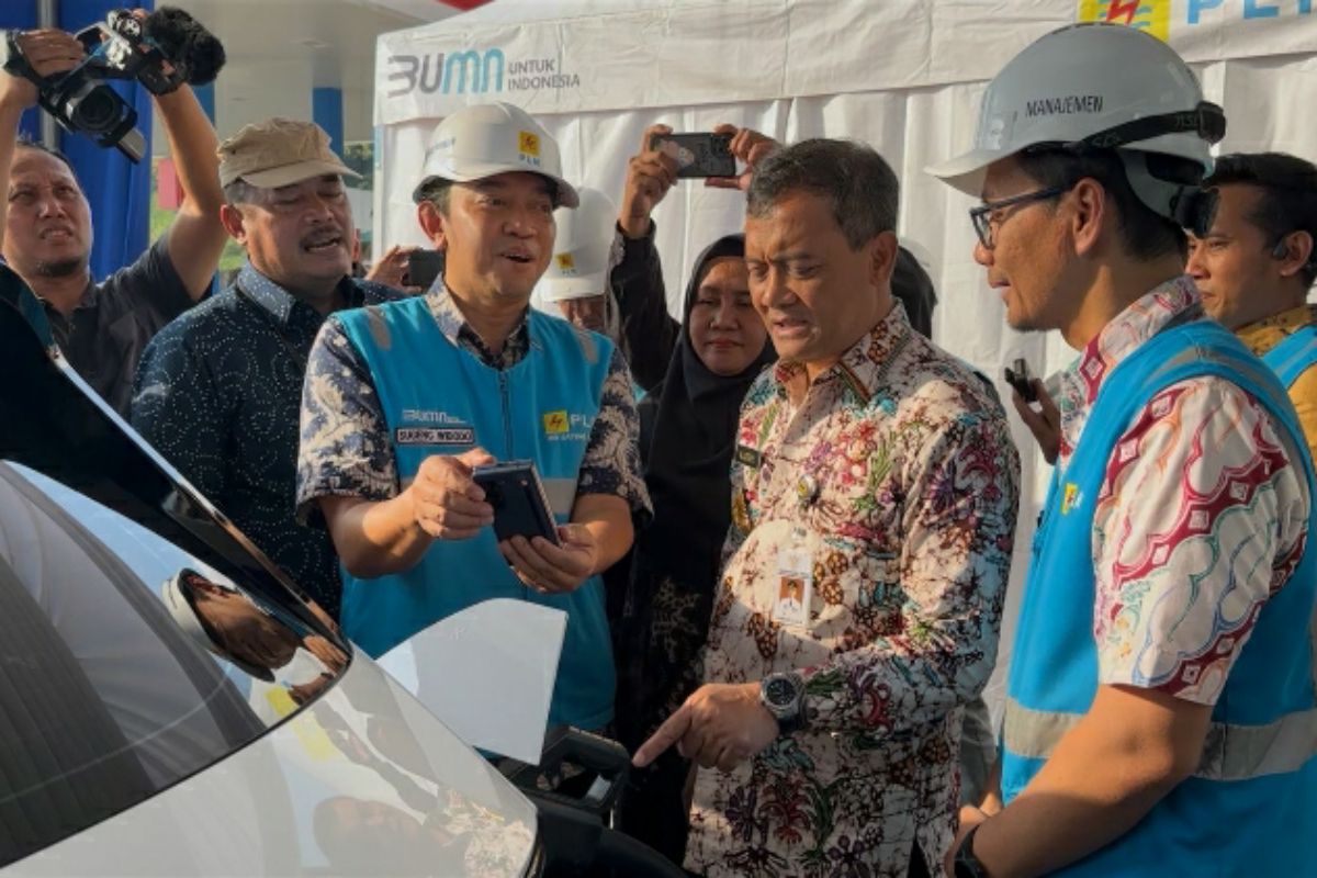 Mudik nyaman, PLN hadirkan SPKLU di Rest Area Km 445 B