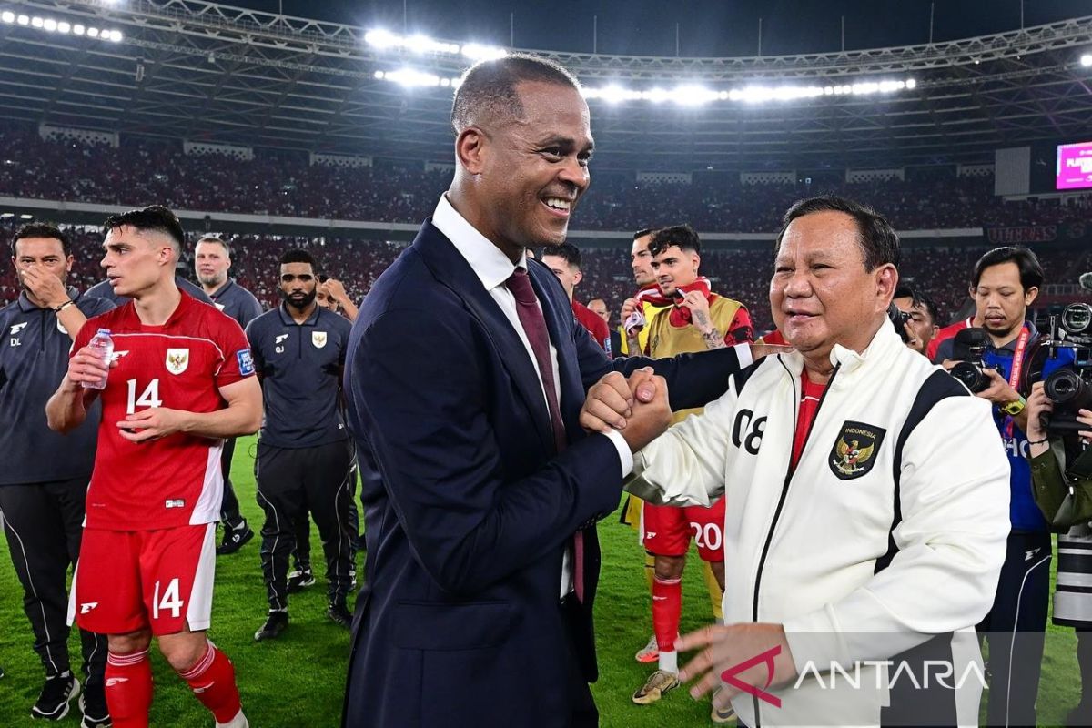 Prabowo rayakan gol semata wayang bawa kemenangan Timnas