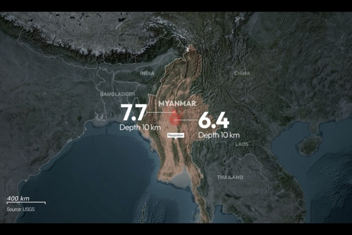 Gempa Myanmar-Thailand tewaskan 26 orang dan 43 lainnya terluka