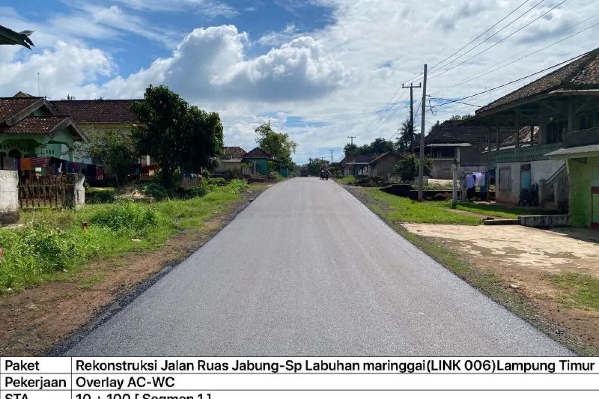 Pemprov Lampung Tuntaskan Perbaikan Jalan Jabung–Labuhan Maringgai dan Kotabumi–Bandar Lampung