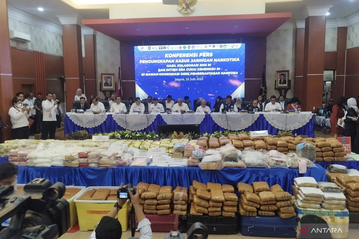 Desk Narkoba berhasil sita 683 kg narkotika selama April-Juni 2025