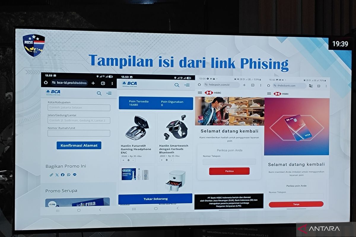 Polisi ungkap cara tersangka lakukan penipuan "SMS phising"