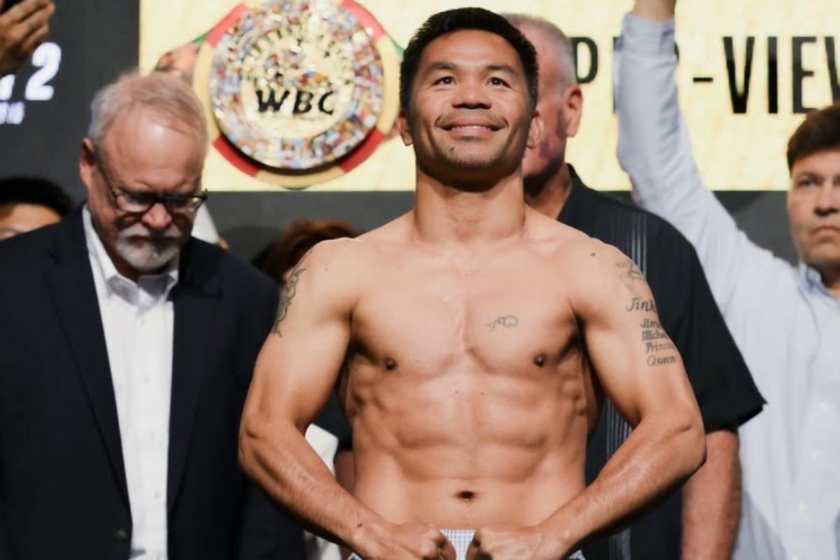 Usai timbang badan bersama Mario Barrios, Manny Pacquaio: Saya kembali