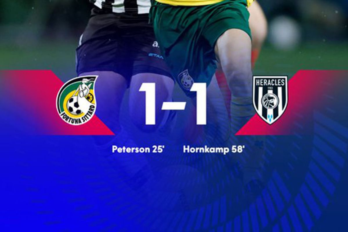 Justin Hubner main 19 menit, Fortuna ditahan imbang Heracles