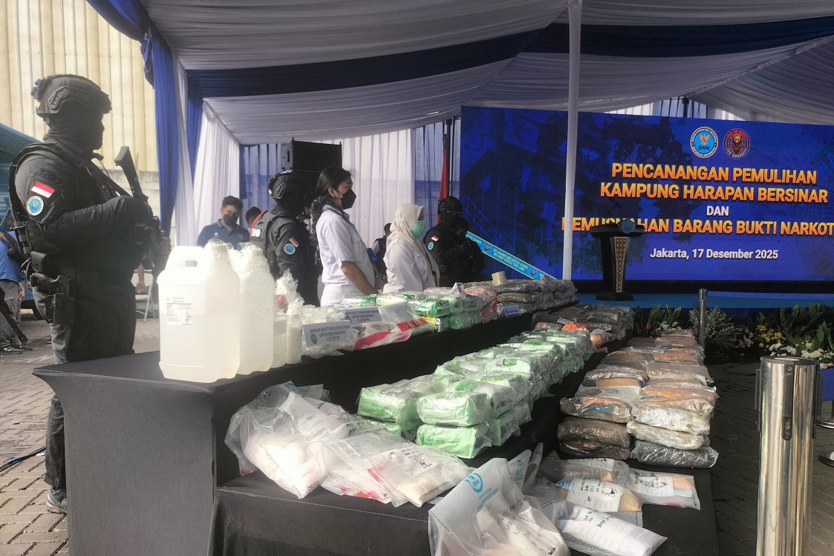 BNN musnahkan narkoba hasil tangkapan di Jakarta hingga NTB
