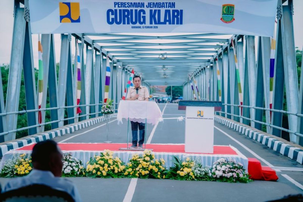 Bupati Karawang resmikan Jembatan Curug membentang di atas Sungai Citarum - ANTARA News Megapolitan