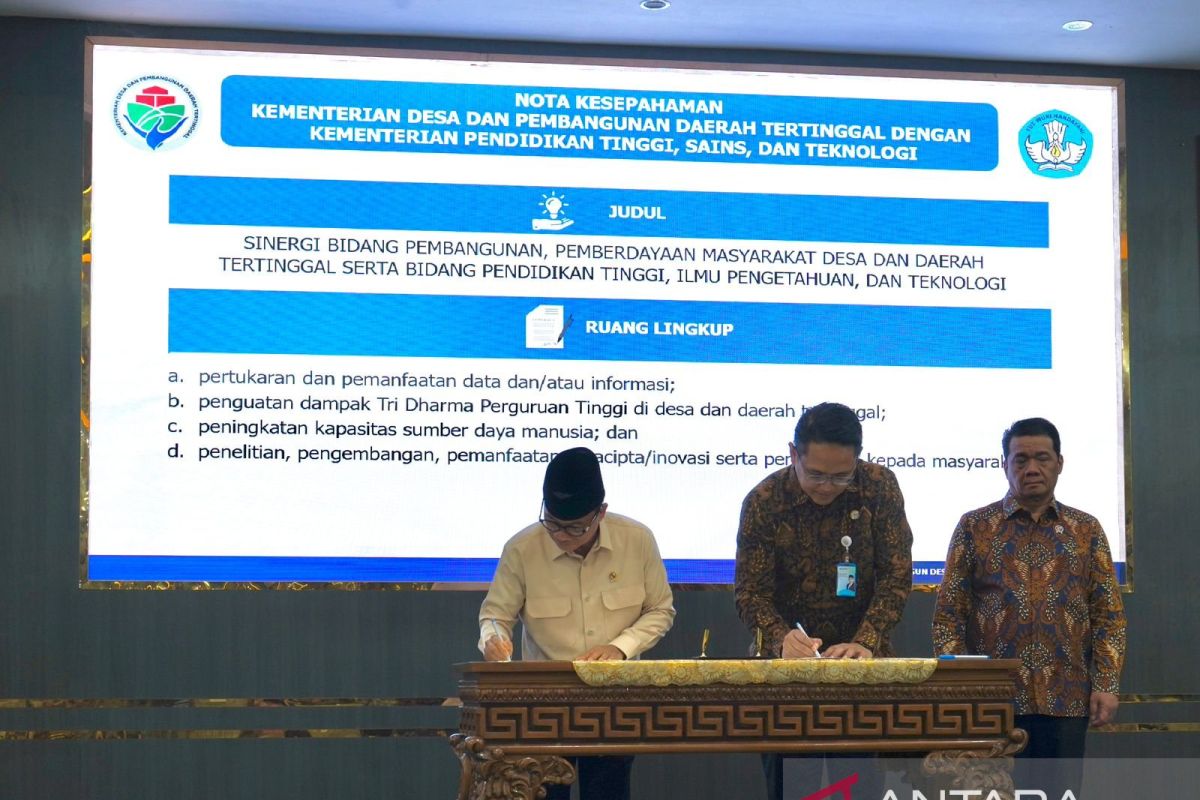 Kemdiktisaintek gandeng Kemendes bangun desa berbasis sains teknologi