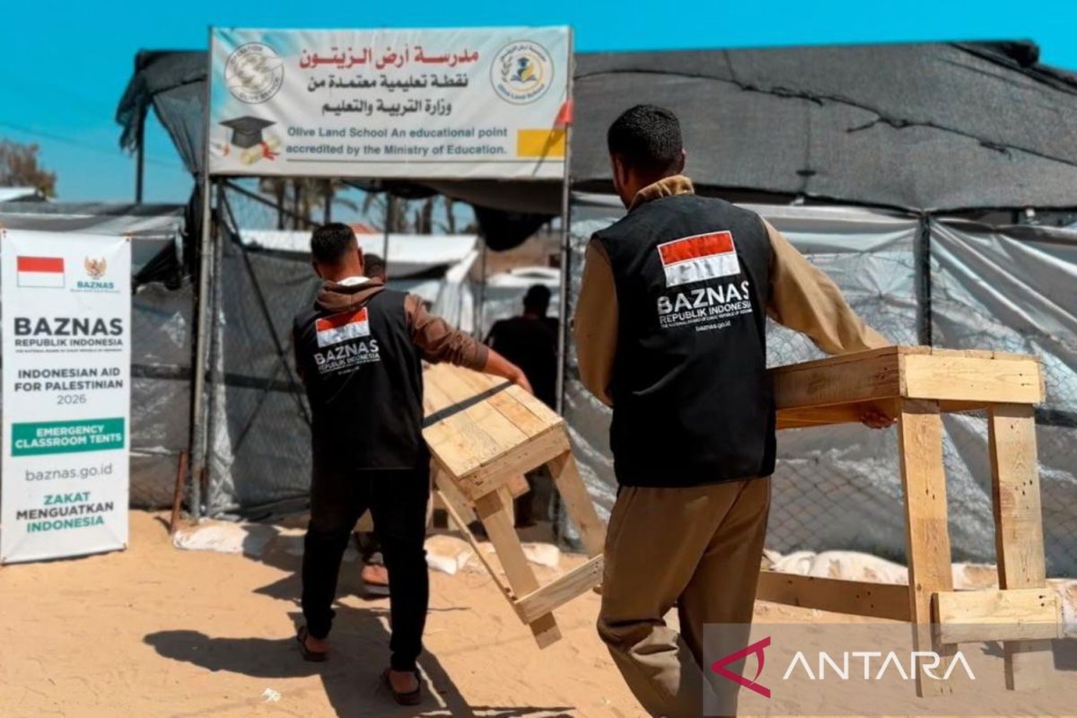 Baznas dirikan empat tenda sekolah darurat untuk ratusan anak di Gaza