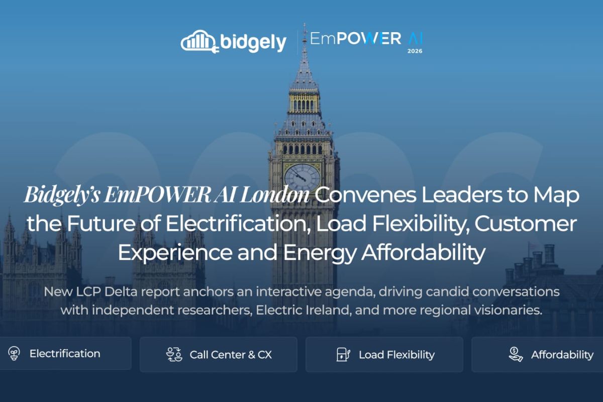 Bidgely Adakan EmPOWER AI London Untuk Mengumpulkan Para Pemimpin Guna Merencanakan Masa Depan Elektrifikasi, Fleksibilitas Beban, Pengalaman Pelanggan, dan Keterjangkauan Energi