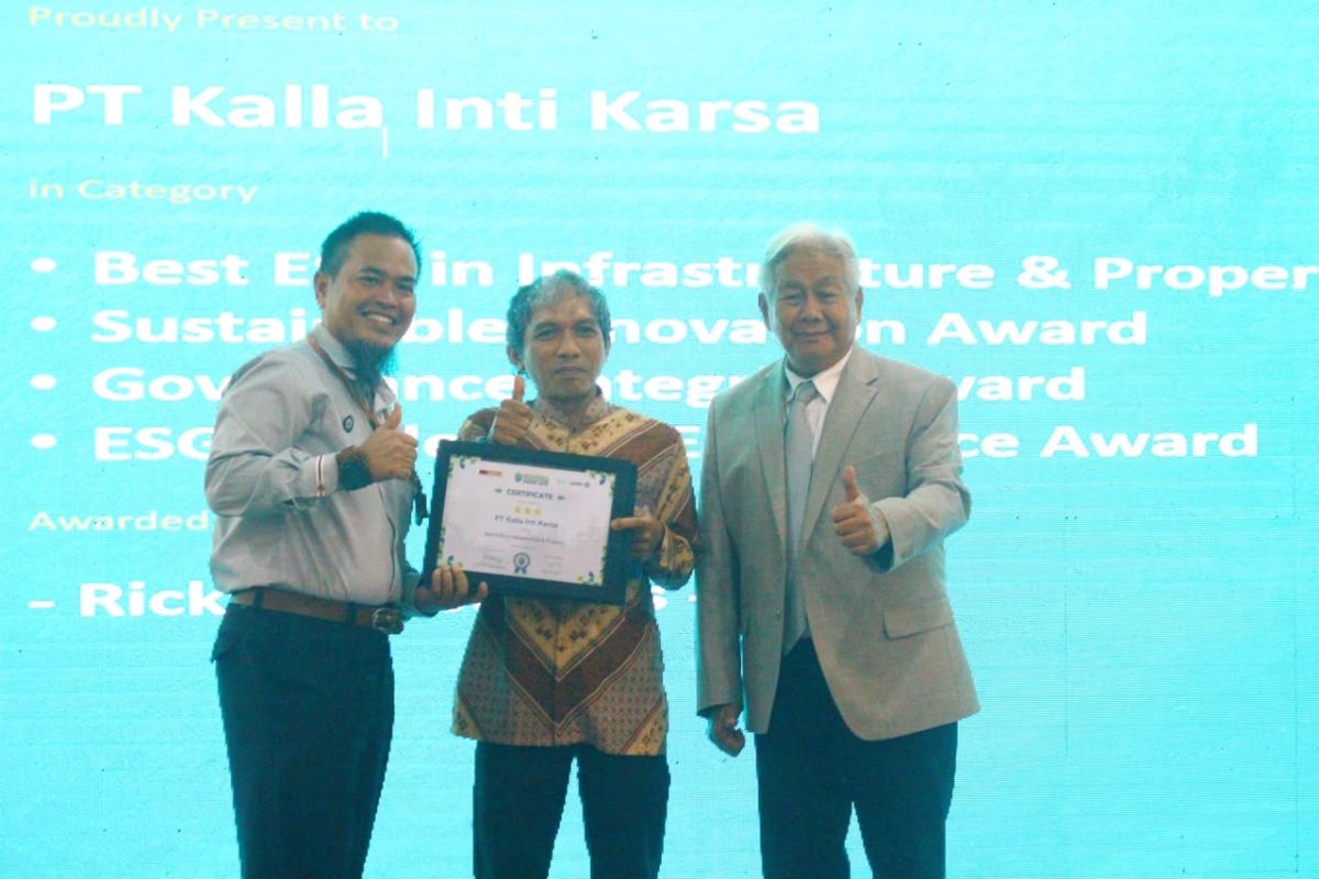 PT Kalla Inti Karsa raih penghargaan Indonesia Sustainability Award