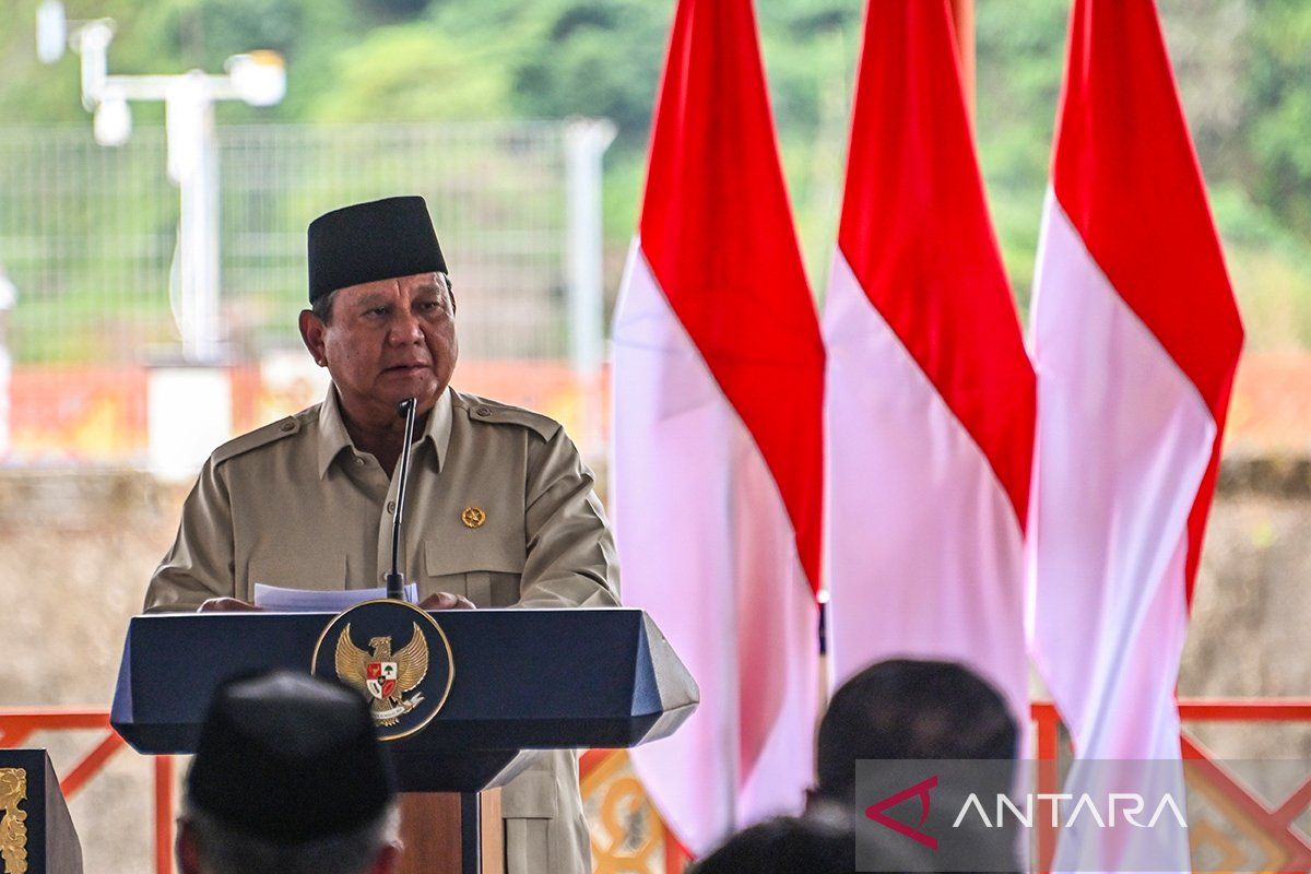 Nilai investasi lima bendungan diresmikan prabowo capai Rp9,79 triliun