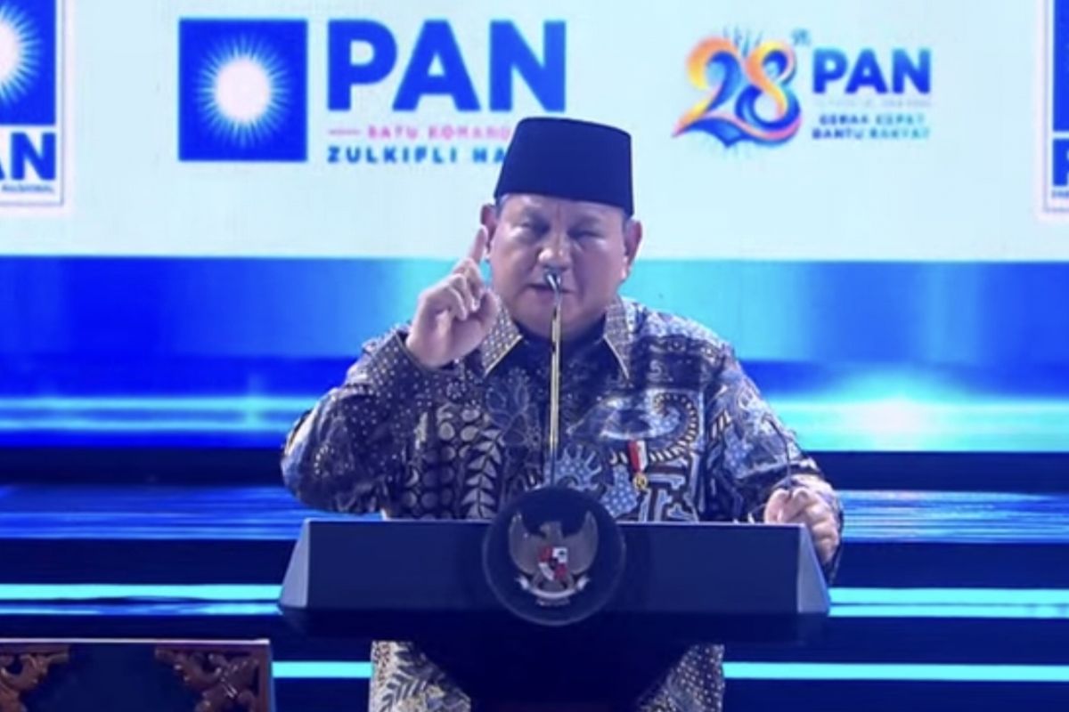 Prabowo tekankan kesetiaan dan klasifikasi kawan di HUT PAN