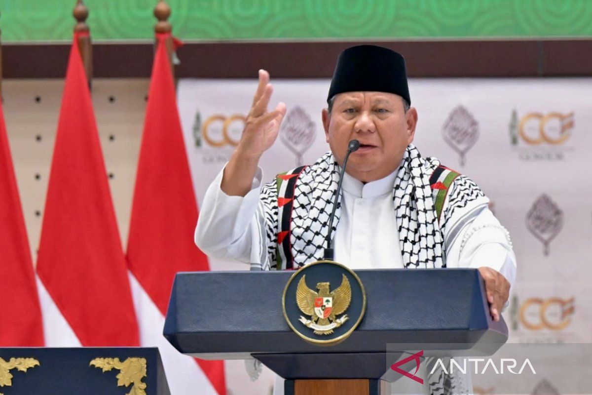 Prabowo tegaskan Indonesia harus kuat agar bisa bantu Palestina