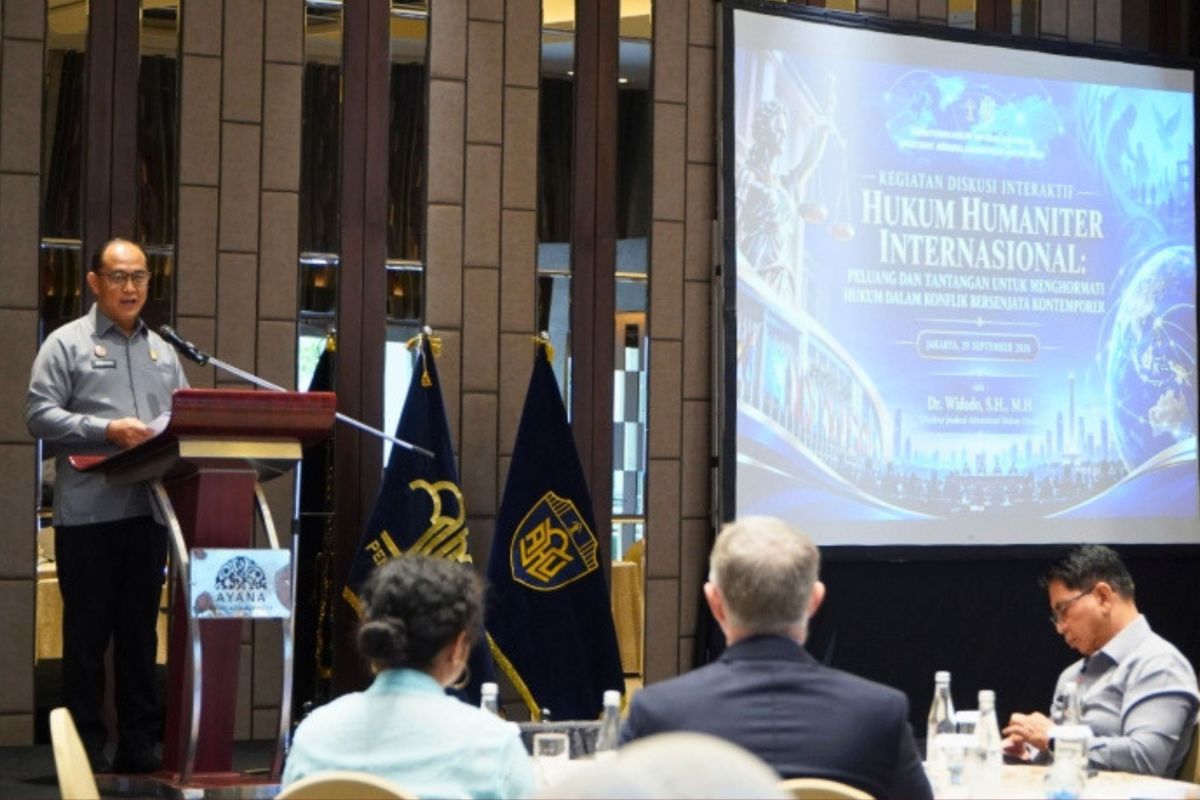 Kemenkum: Penguatan hukum humaniter internasional tak menunggu konflik