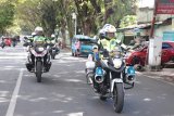 Wakapolda pantau Pos Pengamanan dan Pelayanan pakai sepeda motor