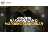 Jokowi bikin vlog bareng keluarga di Waroeng Klangenan Yogyakarta