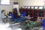 Kodim 1301 Sangihe dan Pertamina melaksanakan kegiatan donor darah