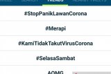 #StopPanikLawanCorona jadi tren nomor satu di Twitter