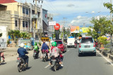 Suasana Jl Antasari Bandarlampung pada hari pertama PPKM Darurat