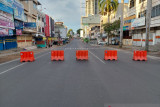 Penyekatan di Jl. Raden Inten di hari pertama PPKM Mikro Darurat COVID-19 Kota Bandarlampung