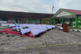 127 warga binaan Rutan Lubuk Sikaping Shalat idul Adha dan sembelih dua hewan kurban