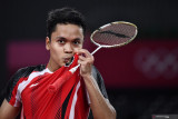 Ginting melaju ke perempat final Olimpiade Tokyo usai singkirkan Tsuneyama