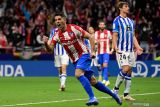 Dua gol Luis Suarez selamatkan Atletico dari kekalahan