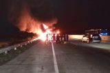 Bus PO Rosalia Indah terbakar di ruas tol Km 272 Pemalang-Pejagan