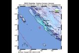 Gempa magnitudo 5,1 guncang sisi barat daya Bengkulu