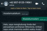 Awas! Penipuan lowongan kerja paruh waktu melalui WhatsApp