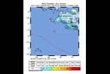 Gempa M5,7 guncang wilayah barat daya Muara Binuangeun Banten