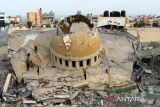 Militer Israel serbu masjid Gaza Palestina, 10 orang tewas