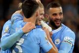 Man City susah payah bongkar pertahanan Brentford